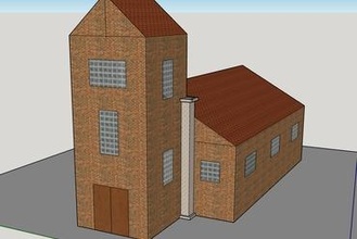 iglesia semplice arte 3d print model - Mito3D