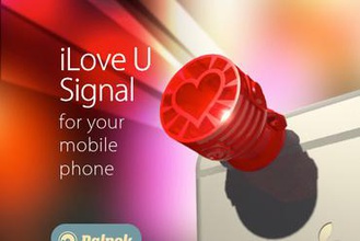 ilove u signal iphone toys gift girlfriend heart mobile present sweetheart valentine valentines day phone projector gadget 3d print model - Mito3D