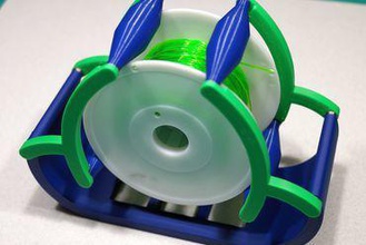 improved spool holder design prevent filament tangles 3d printer parts enhancements milwaukee makerspace hdd bearings 3d print model - Mito3D