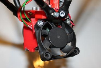 intégrée deuxième ventilateur mini kossel hotend L'imprimante 3d de pièces améliorations montage du extrudeuse 3d print model - Mito3D
