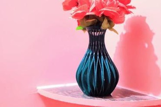 taraflar arası spiral çiçek vazo sanat çiçekler modu 3d print model - Mito3D