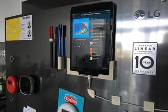 ipad mini buzdolabı gadget frigde manyetik monte edin rehberi 3d print model - Mito3D