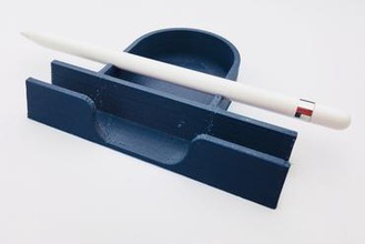ipad stand apple pencil holder gadget 3d print model - Mito3D