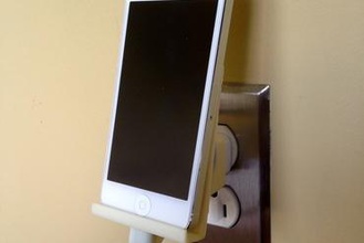 el iphone 5 de la toma corriente pared dock gadget pie cargador apple rayo enchufe thunderbolt 3d print model - Mito3D