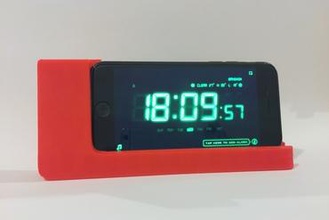 iphone 6 heures de stand dock recharge gadget l'alarme l'horloge en charge le l'iphone plus 3d print model - Mito3D