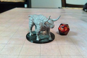 iron bull miniatures gorgon cow construct printrbot metal dungeons dragons & dnd d&d pathfinder gaming wargaming 3d print model - Mito3D