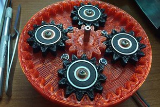 ivan teambot - bearing gears maker diy iva robot team 3d print model - Mito3D