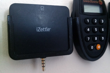 izettle wall holder gadget mount card reader 3D print model - Mito3D