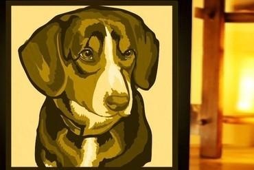 Jack Russell terrier caja ligera tu hogar casa perro lampara lámpara 3d print model - Mito3D