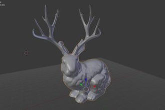 jackalope - dual color toys cryptid 3d print model - Mito3D
