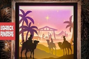 isa doğmuş yükseliş gün hafif kutu ev Lampara portal Belen doğum cadılar bayramı yemlik Buda Noel ışık süs ağaçlar ışıklar 3d print model - Mito3D