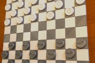jeu dames checkers game games diy 3d print model - Mito3D