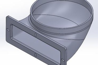 k40 tubo de ventilación adaptador 150 mm (6 pulgadas fabricante bricolaje el láser impreso 3d print model - Mito3D