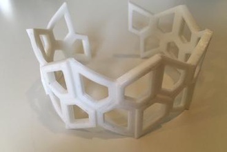 kershner pentagon thermaform bracelet jewelry gekk geek gift math tessellation tiling bracelets 3d print model - Mito3D