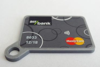 portachiavi di pagamento contactless adesivo moda keychain 3d print model - Mito3D