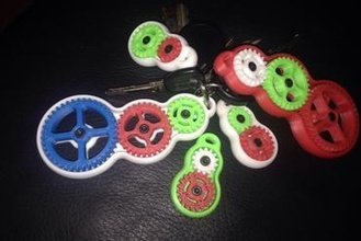 keychain gearboxes gadget gears gerabox 3d print model - Mito3D