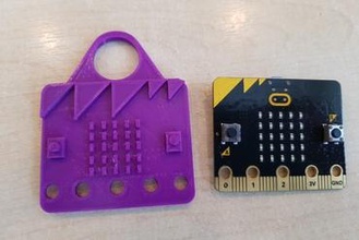 portachiavi microbit maker fai da te keychain microbit101 3d print model - Mito3D