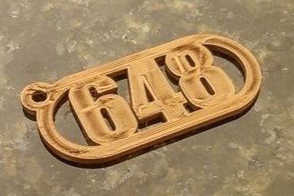 keychain number fob oval - 0-9999 your home keychains key keyfob 3d print model - Mito3D