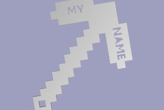 Anahtarlık kazma kılıç özelleştirin diğer 3d print model - Mito3D