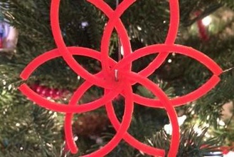 kinetische Schneeflocke ornament contest makingmerry Ornamente Weihnachten Urlaub Baum-ornament 3d print model - Mito3D