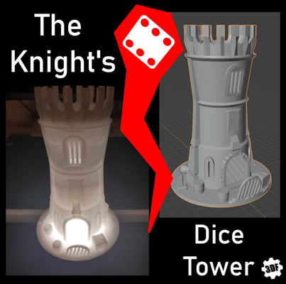 knight's dice tower 3d print model - Mito3D