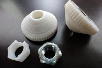moleté conique doigt écrou m6 Fabricant Bricolage 3d print model - Mito3D