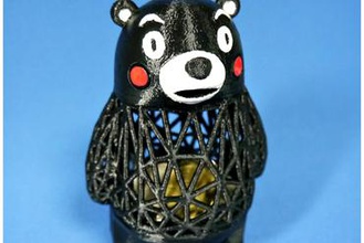 kumamon banco sostenedor de la pluma los juguetes animal oso baja poli juguete voronoi 3d print model - Mito3D