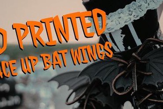 lace up bat wings jewelry amiedd halloween accessories quick print costume trickortreat shoe 3d print model - Mito3D