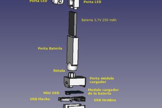 lampara diodo emissor de luz gadget iluminação usb 3d print model - Mito3D
