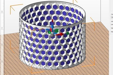 lampshade 2 colour hex design For your home lampshades uk 3D print model - Mito3D