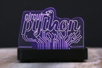 led acrylic sign neopixels circuit python maker diy adafruit neopixel cnc milling engraving feather design 3d print model - Mito3D