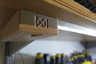 led tape lighting bar maker diy housing shelf fittings lamp display illumination wall shelving 3d print model - Mito3D