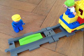 lego duplo trem direção de tijolo brinquedos trens 3d print model - Mito3D