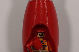lego spaceman rocket adapter toys air compressed works airrocketworks mini figures 3d print model - Mito3D