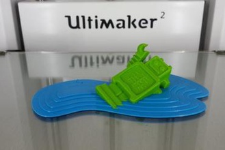 vamos a ir nadar las miniaturas ultibot el robot doble extrusión la cabeza de dos colores ultimaker2 3d print model - Mito3D