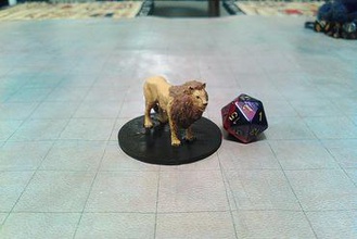 león de la mesa juego las miniaturas los leones cat depredador bestia áfrica el africano no molestar dungeons dragons & d&d juegos azar tablero rpg roles wargaming 3d print model - Mito3D