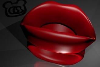 lipseen Schmuck ring Lippen 3d print model - Mito3D