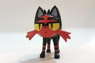 litten - pokemon sol & lua fire starter miniaturas 3d print model - Mito3D
