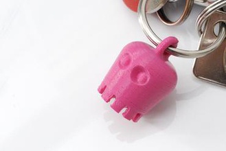 little ghost keychain fashion eyes 3d print model - Mito3D