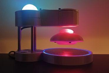 bloqueado espacio Arte electrónica inducción imanes LED ligero OVNI astronave levitación 3d print model - Mito3D