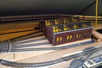 locomotive shed h0 miniatures 3d print model - Mito3D
