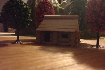 log cabine wood print miniatures woodfill cabin 3D print model - Mito3D