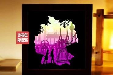 love cologne koln germany lightbox For your home lampara lamp 3d print model - Mito3D