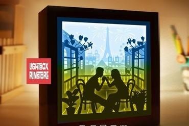 love french paris lightbox For your home fracncia france lampara lamp enamorados 3d print model - Mito3D