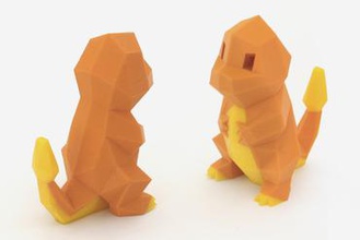 low-poly charmander - multi dual extrusion version toys 3ds bcn3d bulbasaur chikorita coor colour cyndaquil extruder faceted gamer geometric geometry low poly minimal mk2 nintendo pikachu pixel pixelart pokemon polygon polygons prusa i3 retro sigma simple squirtle tortoise totodile turtle ultimaker 3 videogame video games 3d print model - Mito3D