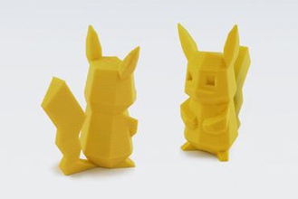 low-poly pikachu les jouets pokemon de nintendo game boy flowalistik low poly 3d print model - Mito3D