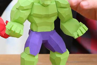 low poly hulk v2 toys 3d print model - Mito3D