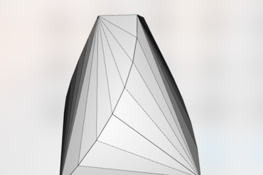 baja poli espiral jarrón en forma de cono Impresora 3d piezas mejoras florero la 3D print model - Mito3D