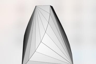 baja poli espiral jarrón en forma de cono Impresora 3d piezas mejoras florero la 3d print model - Mito3D