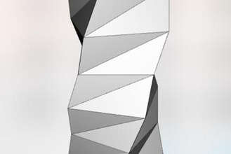 baja poli espiral jarrón cosita su casa florero la 3d print model - Mito3D